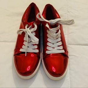 Baldi London Red Mackrell Shoes Size 7 1/2”